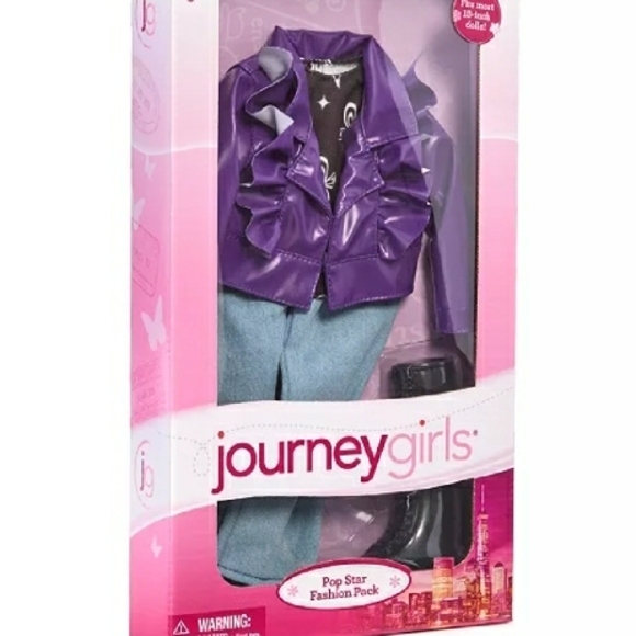 New! Journey Girls Purple Jacket, Black Top, Jeans And Black Boots Set - Picture 3 of 5